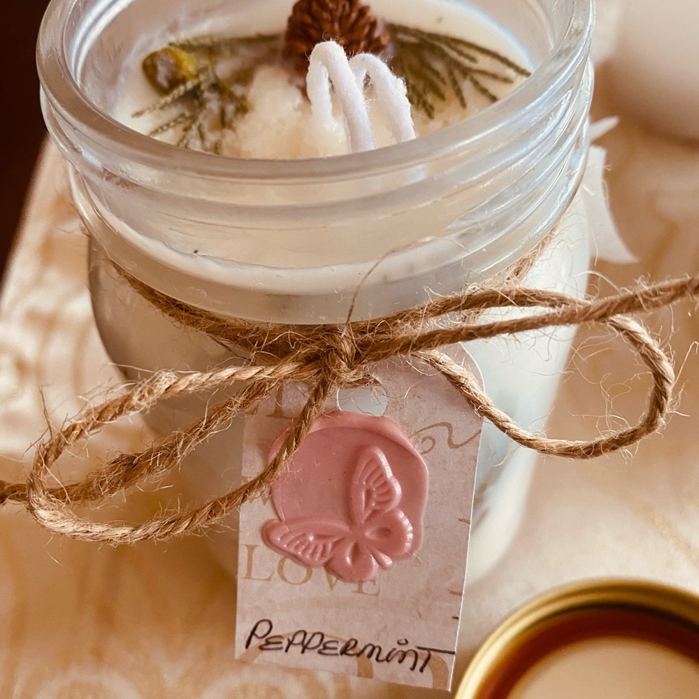 DIY|Organic Aromatic |Botanic Soy Candle |Essetial oil| - Picture 2 of 6